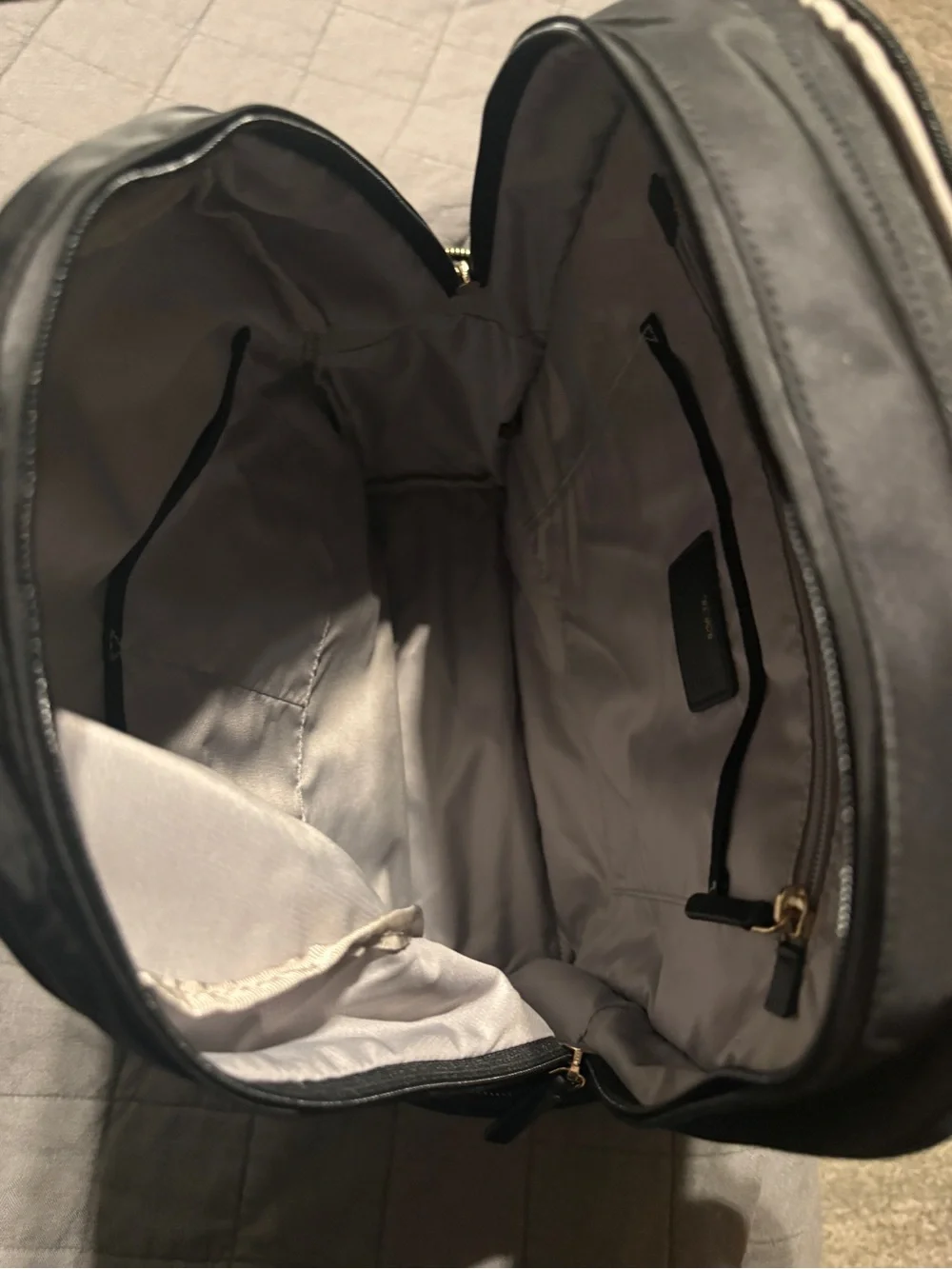 TUMI Women’s Voyageur Carson Black Nylon Backpack with Gold Hardware - brand new - Picture 6 of 11